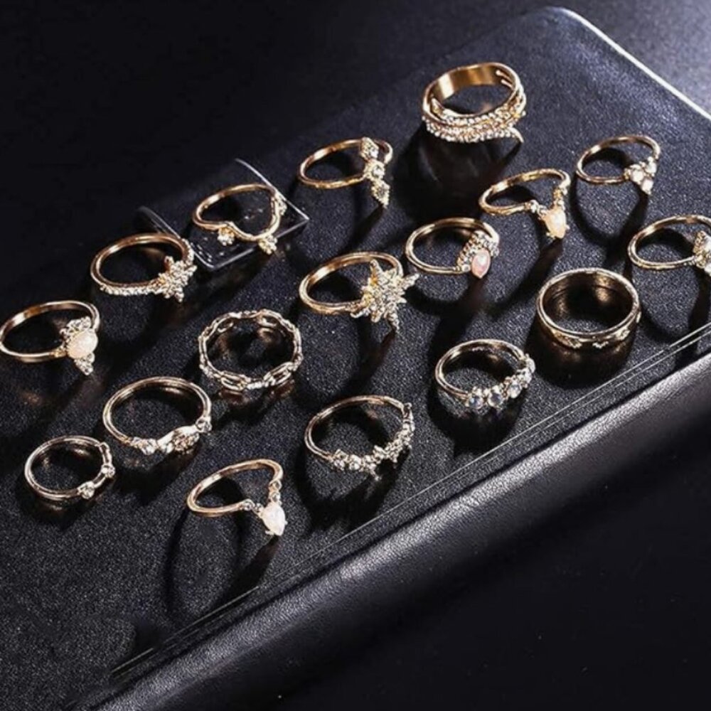 RINGS SET Stackable Rings Set for Women - Picture 3 of 6